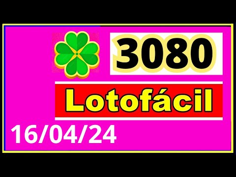 LotoFacil 3080 - Resultado da Lotofacil Concurso 3080