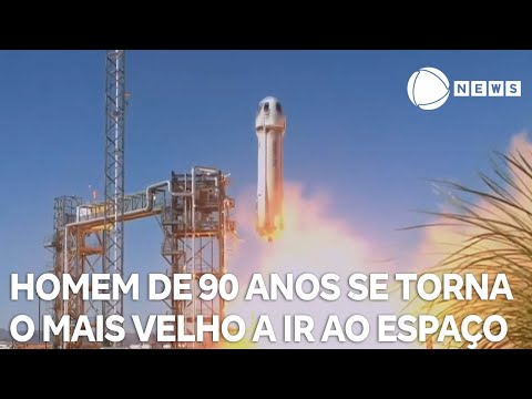 Homem de 90 anos se torna o astronauta mais velho a ir ao espaço