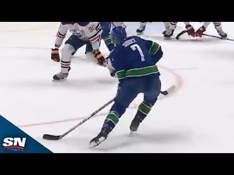 Canucks Carson Soucy Picks Top Corner With A Clean Wrister