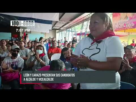 León presenta sus candidatos a alcalde y vicealcalde - Nicaragua