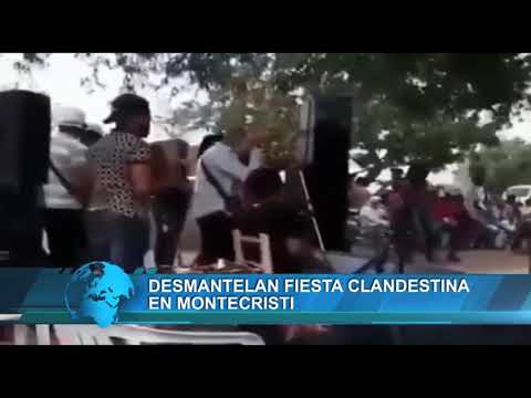 Desmantelan fiesta clandestina en Montecristi