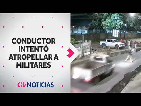 TODO QUEDÓ GRABADO: Conductor ebrio intentó atropellar a militares en Los Ángeles - CHV Noticias