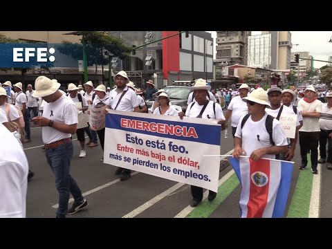 Protestan los sectores productivos de Costa Rica contra las políticas monetarias y agrícolas