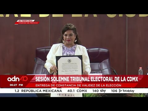 ¡Última Hora! Clara Brugada recibe constancia de validez de la elección de la jefatura de gobierno