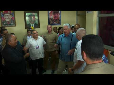 Visita Presidente Cubano importantes centros de producción y servicios en el municipio de Florida