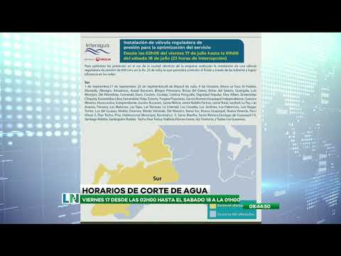 Anuncian cortes del servicio de agua potable en Guayaquil