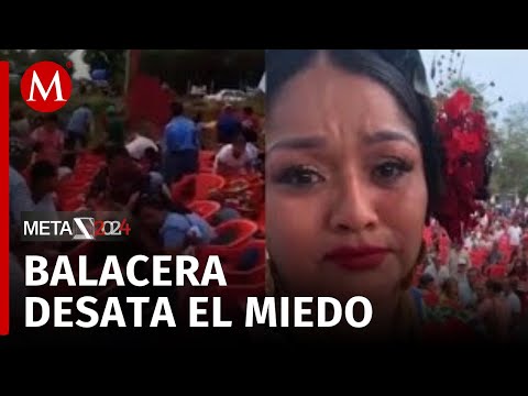 Sujetos armados disparan al aire en cierre de campaña de Matías Romero, Oaxaca; hay un herido