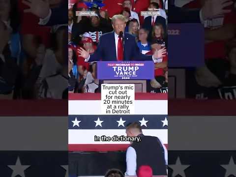 Trump's mic cuts out for nearly 20 minutes at Michigan rally