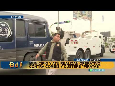 Municipio de Los Olivos y ATU realizan operativo contra combis y cústers “piratas”