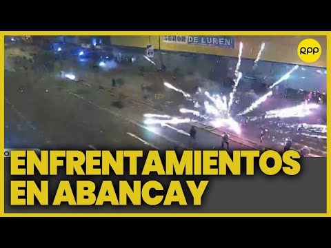 Protesta en Lima: Se registra enfrentamientos en el cruce de las avenidas Abancay y Grau