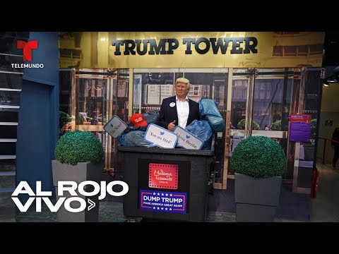 Museo arroja a la basura una figura de Donald Trump en Alemania | Al Rojo Vivo | Telemundo