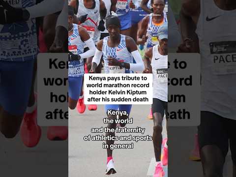 Kenya pays tribute to world marathon record holder Kevin Kiptum after his death #shorts