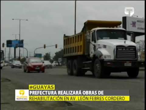 Prefectura realizará obras de rehabilitación en Av. León Febres Cordero