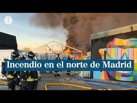 Controlado el incendio que ha dejado una gran columna de humo en la zona norte de Madrid
