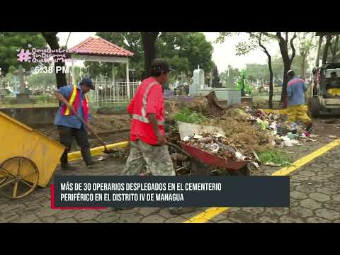 Gran limpieza en cementerios de Managua en víspera del Día de las Madres - Nicaragua