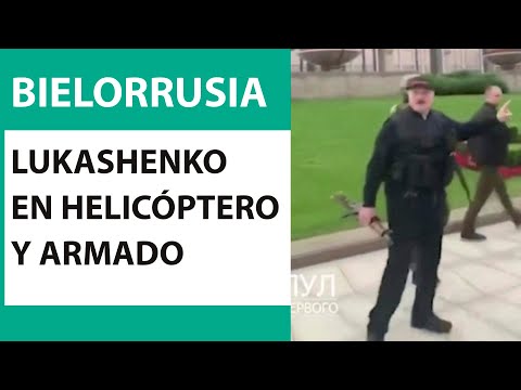 Bielorrusia | Presidente Aleksander Lukashenko aparece en helicóptero y armado