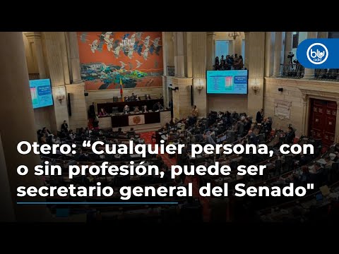 Otero: “Cualquier persona, con o sin profesión, puede ser secretario general del Senado