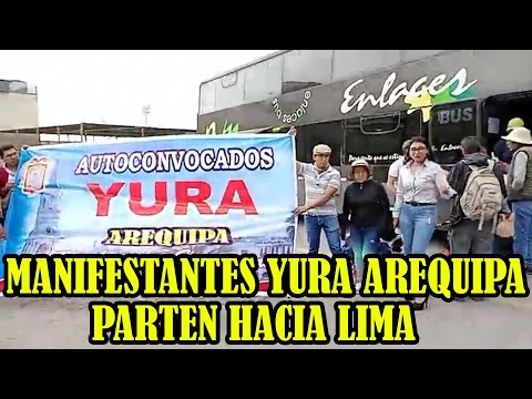 AREQUPEÑOS DE YURA PARTIERON HACIA LIMA PARA LA MARCHA DE LOS CUATRO SUYOS...