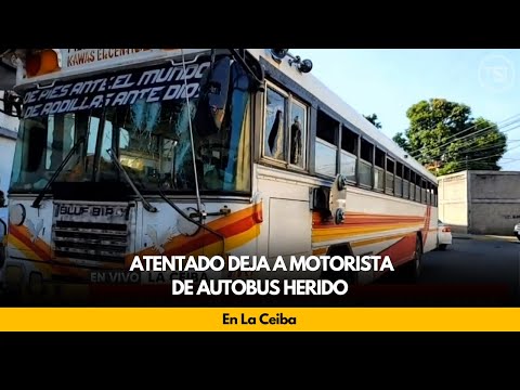 Atentado deja a motorista de autobus herido, en La Ceiba