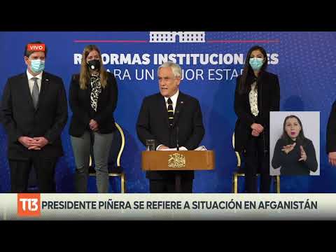 Chile recibirá familias afganas confirma presidente Piñera