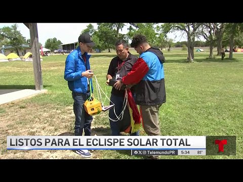 Estudiantes boricuas se preparan para realizar experimentos durante eclipse