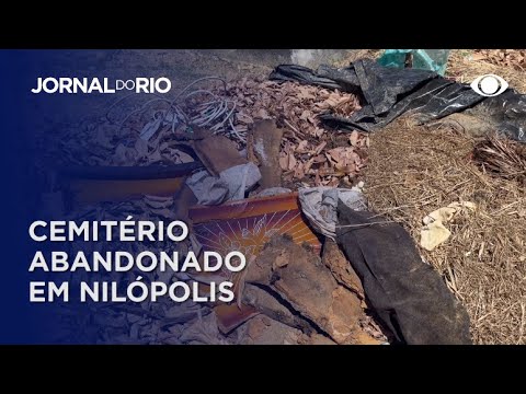 Túmulos violados e lixo em cemitério em Nilópolis