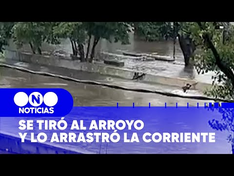 SE TIRÓ al ARROYO y LO ARRASTRÓ LA CORRIENTE - Telefe Noticias