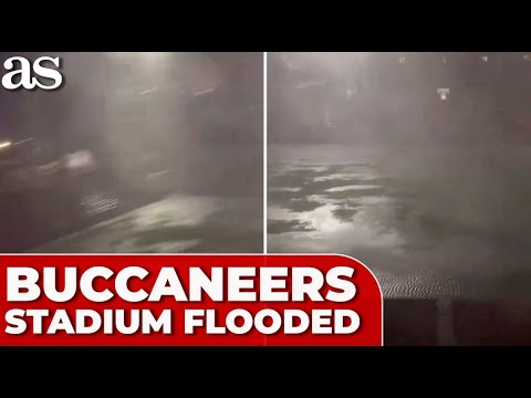 BUCCANEERS' STADIUM completely FLOODED after storms from HURRICANE MILTON