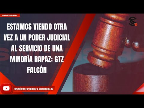 ESTAMOS VIENDO OTRA VEZ A UN PODER JUDICIAL AL SERVICIO DE UNA MINORÍA RAPAZ: GTZ FALCÓN