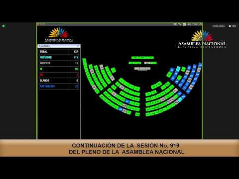 Votación de la moción de la asambleísta Nicole Saca  - Sesión 919 - #JuicioPolítico