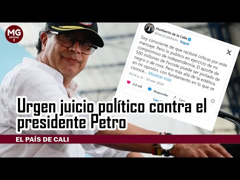 URGEN JUICIO POLÍTICO CONTRA EL PRESIDENTE PETRO