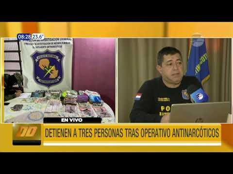Detienen a tres personas tras operativo antinarcóticos en Asunción