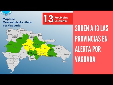 COE declara 13 provincias y el Distrito Nacional en alerta por incidencia de vaguada