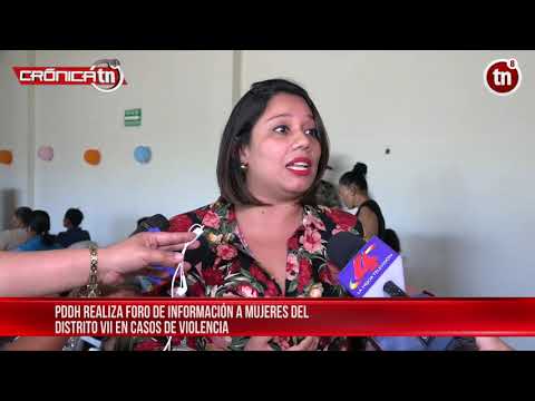 PDDH realiza charla sobre violencia a las mujeres en Managua - Nicaragua