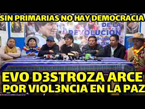 EVO MORALES AGRADECIO LOS MILES DE SIMPATIZANTES QUE LLEGARON PARA R3SGUARDARLO AL TSE LA PAZ..