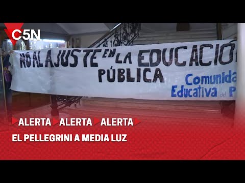COLEGIOS RECLAMAN por FALTA de PRESUPUESTO: EL PELLEGRINI a MEDIA LUZ
