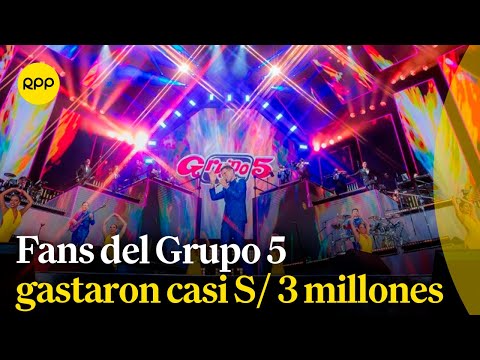 Fans del Grupo 5 gastaron casi S/ 3 millones en bebidas y comida en conciertos