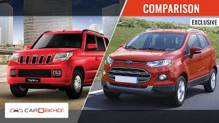 2015 ಮಹೀಂದ್ರ ಟಿಯುವಿ 3OO ವಿಎಸ್ ಫೋರ್ಡ್ ಎಕೋಸೋಫ್ರೊಟ್ | comparison ವಿಡಿಯೋ | ಕಾರ್ಡೆಖೋ.ಕಾಮ್