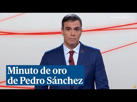 Minuto de oro de Pedro Sánchez en el debate a 3 de RTVE