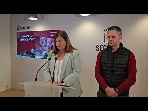 PSOE Segovia. Clara Martín sobre la moción pleno. Memorial democrático. 24/4/2024