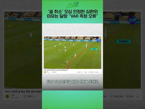 골 취소 오심 맞았다! 이유는 달랑 VAR 측정 오류
