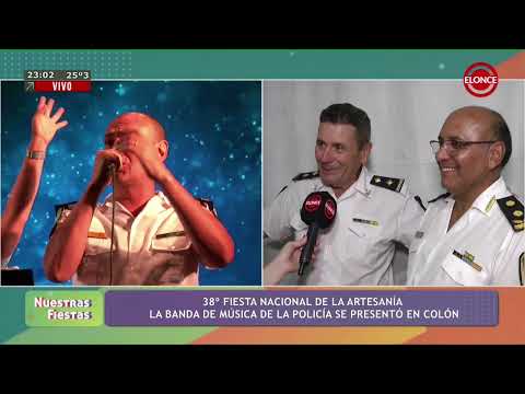 La Banda de Música de la Policía dialogó con Elonce tras su show en Colón