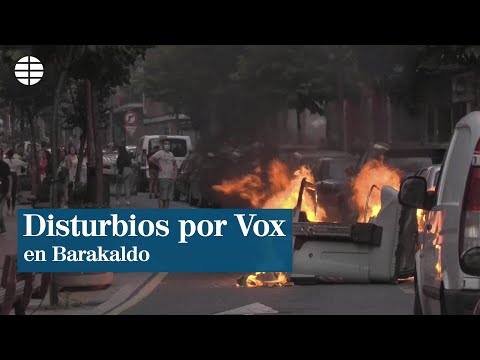 Disturbios durante un acto de Vox en Barakaldo