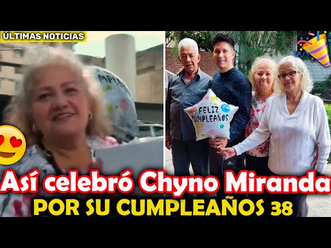 Así CELEBRÓ Chyno Miranda su CUMPLEAÑOS 38 donde HUBO torta, globos y mucho amor