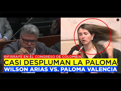 Agarrón entre Paloma Valencia y Wilson Arias en debate del congreso. La dejaron peinada y alborotada