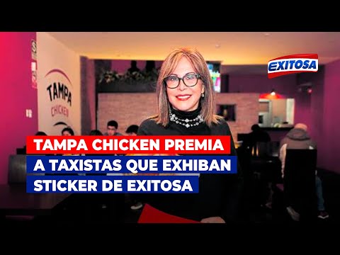 Tampa Chicken premia a taxistas que exhiban sticker de Exitosa