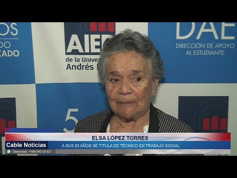 09 OCT 2024 Con 83 años vecina de El Tabo, recibe su título profesional en AIEP San Antonio