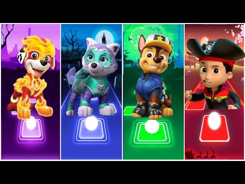 PAW PATROL ☄️ EVEREST 🌟 CHASE 🌟 RYDER 🌟 MARSHALL ☄️ TILES HOP EDM RUSH!