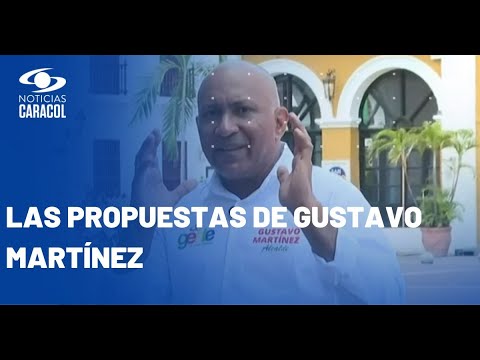 Gustavo Martínez, candidato a la Alcaldía de Cartagena, en la Plaza Caracol