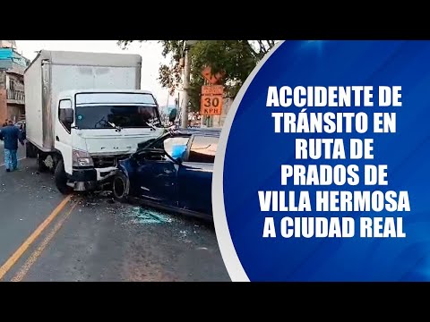 Accidente de tránsito en ruta de Prado de Villa Hermosa a ciudad Real